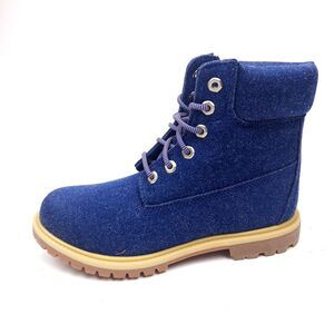 Timberland Premium 6" Lace Boot Dark Blue Canvas  Denim Size US Women's 9